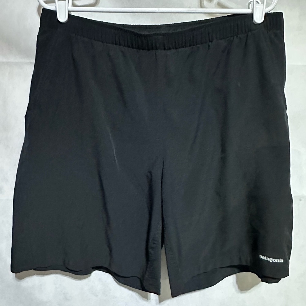 Patagonia Men’s XL Nine Trails Black Shorts 7.5” Inseam Trunks Outdoor Gorp